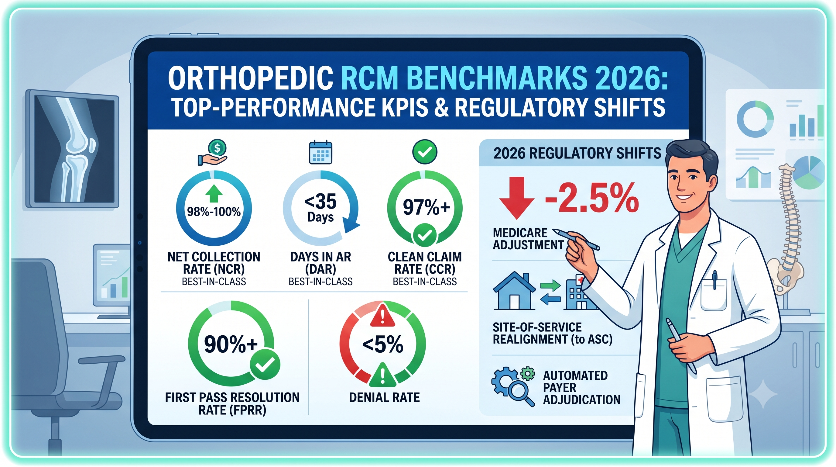Orthopedic RCM Benchmarks 2026: The KPIs and Regulatory Shifts